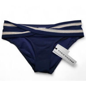NWT ROBIN PICCONE Abi Twist‎ Band Bikini Bottom indigo Women's Size XS, S, L